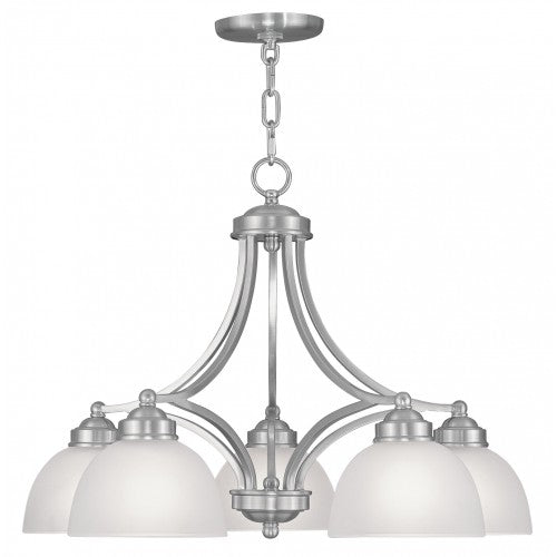 Antique Hardware 5 Light Brushed Nickel Chandelier Chandelier