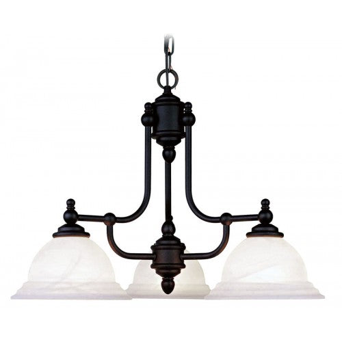 Antique Hardware 3 Light Black Chandelier Chandelier