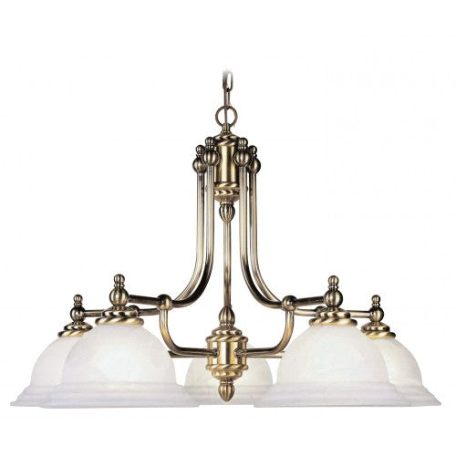 Antique Hardware 5 Light Antique Brass Chandelier Chandelier