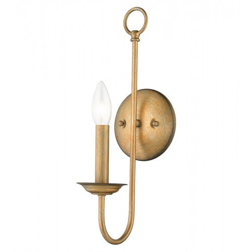 Antique Hardware 1 Light Antique Gold Leaf Single Sconce Wall Sconce