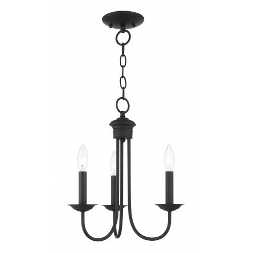 Antique Hardware 3 Light Black Chandelier Chandelier