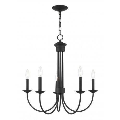 Antique Hardware 5 Light Black Chandelier Chandelier