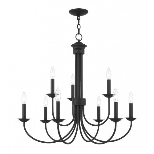 Antique Hardware 9 Light Black Chandelier Chandelier