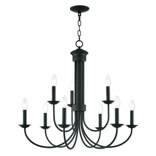 Antique Hardware 9 Light Bronze Chandelier Chandelier