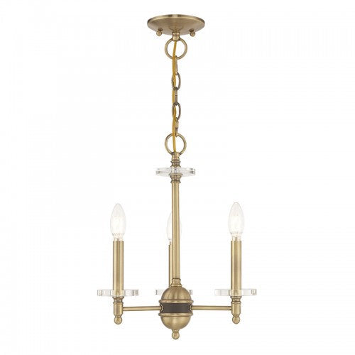 Antique Hardware 3 Light Antique Brass Chandelier Chandelier