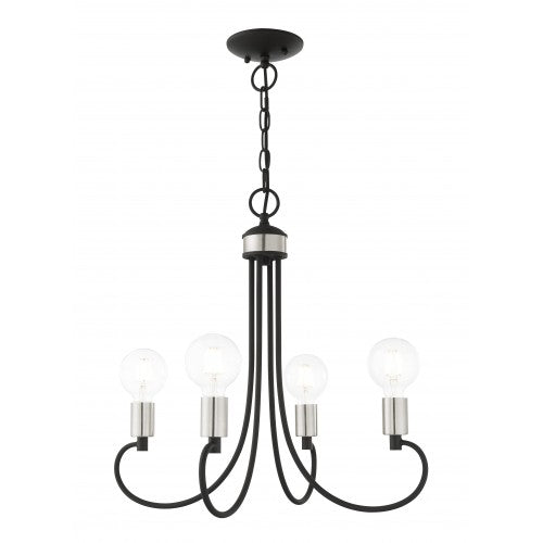 Antique Hardware 4 Light Black Chandelier Chandelier