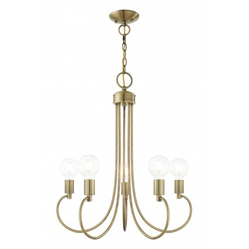 Antique Hardware 5 Light Antique Brass Chandelier Chandelier