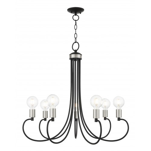 Antique Hardware 7 Light Black Chandelier Chandelier