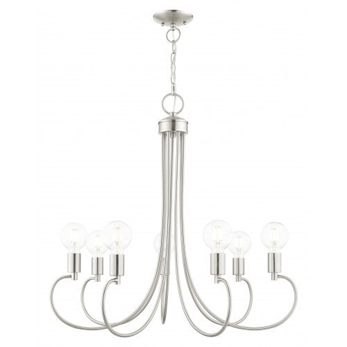 Antique Hardware 7 Light Brushed Nickel Chandelier Chandelier