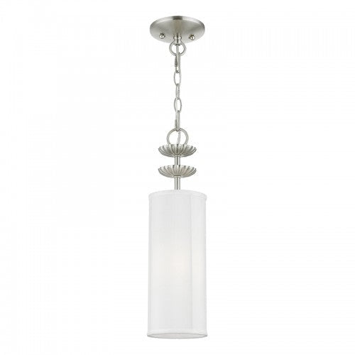 Antique Hardware 1 Light Brushed Nickel Mini Pendant Pendant