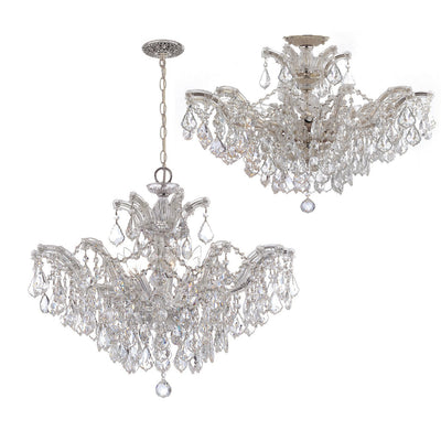 ##Antique Hardware## Maria Theresa 6 Light Spectra Crystal Polished Chrome Chandelier