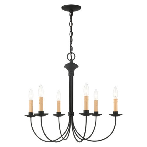 Antique Hardware 6 Light Black Chandelier Chandelier