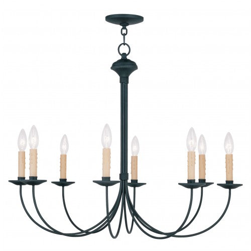 Antique Hardware 8 Light Black Chandelier Chandelier