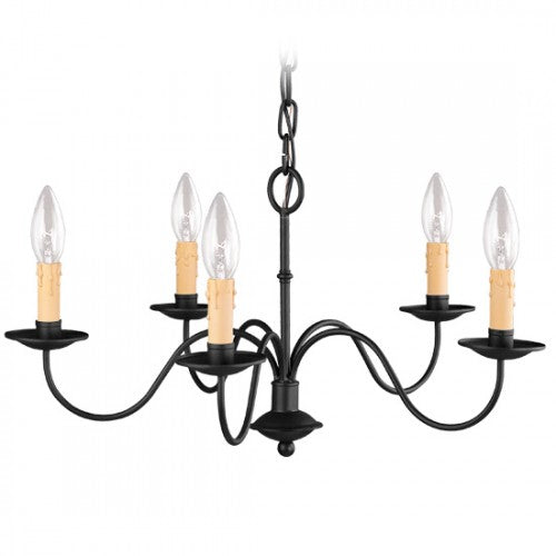 Antique Hardware 5 Light Black Chandelier Chandelier