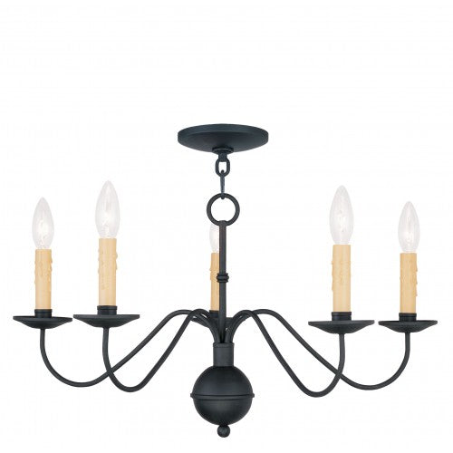 Antique Hardware 5 Light Black Chandelier Chandelier