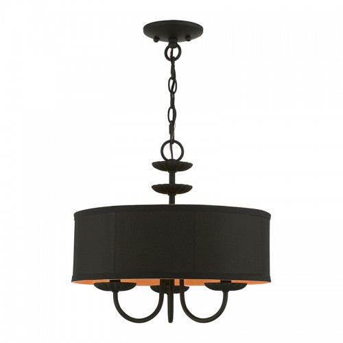 Antique Hardware 3 Light Black Pendant Chandelier Chandelier