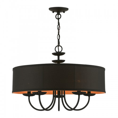 Antique Hardware 5 Light Black Pendant Chandelier Chandelier