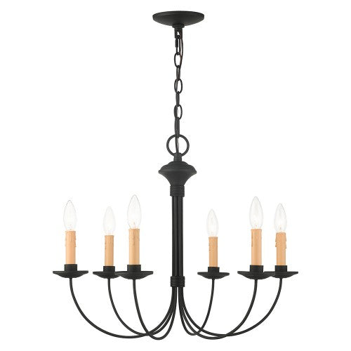 Antique Hardware 6 Light Black Chandelier Chandelier