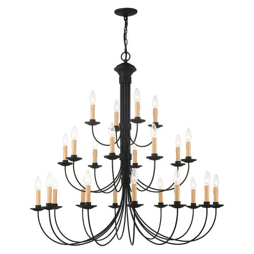 Antique Hardware 24 Light Black Chandelier Chandelier