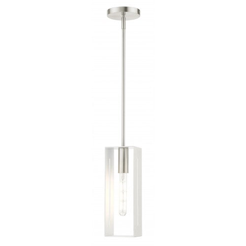 Antique Hardware 1 Light Brushed Nickel Pendant Pendant