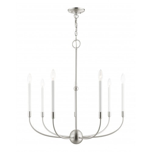 Antique Hardware 7 Light Brushed Nickel Chandelier Chandelier