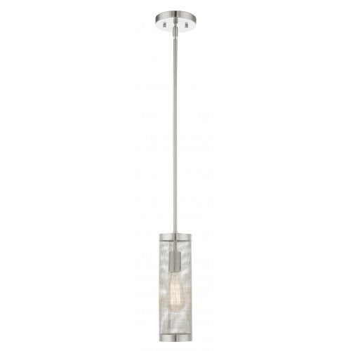 Antique Hardware 1 Light Brushed Nickel Pendant Pendant