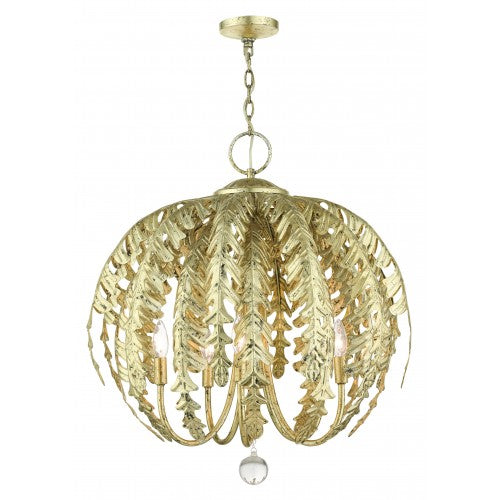 Antique Hardware 5 Light Winter Gold Chandelier Chandelier