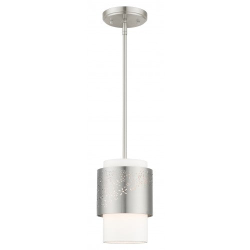 Antique Hardware 1 Light Brushed Nickel Pendant Pendant