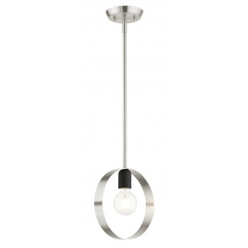 Antique Hardware 1 Light Brushed Nickel Pendant Pendant