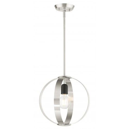 Antique Hardware 1 Light Brushed Nickel Pendant Pendant