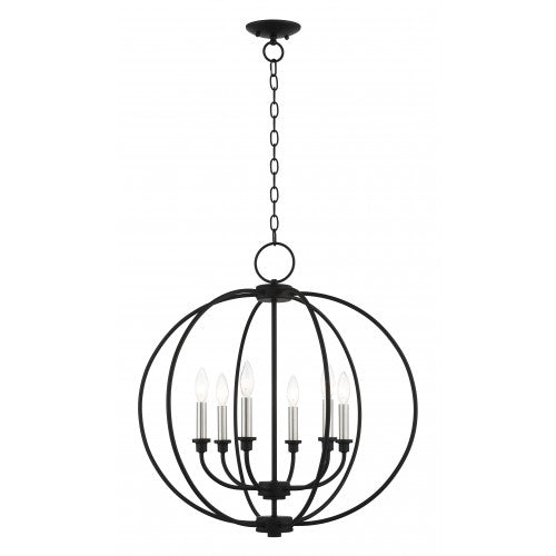 Antique Hardware 6 Light Black Chandelier Chandelier