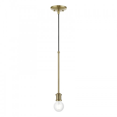 Antique Hardware 1 Light Antique Brass Single Pendant Pendant