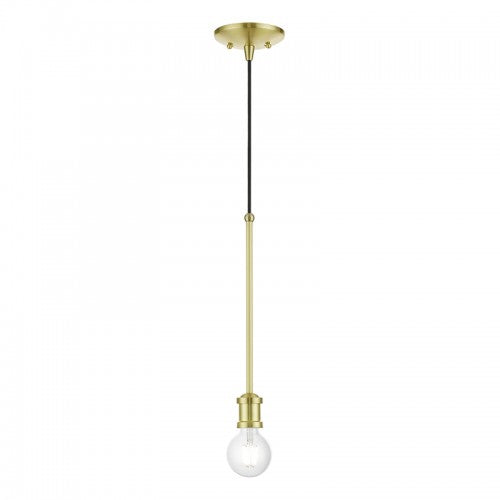 Antique Hardware 1 Light Satin Brass Single Pendant Pendant