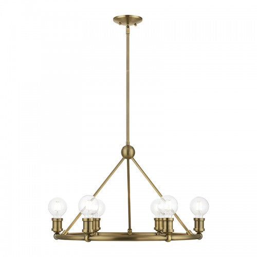 Antique Hardware 6 Light Antique Brass Chandelier Chandelier