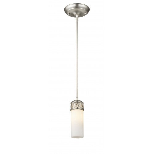 Antique Hardware 1 Light Brushed Nickel Pendant Pendant