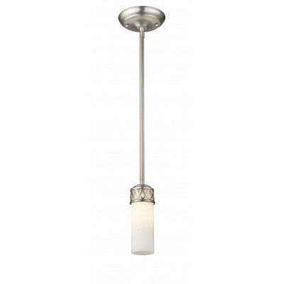 Antique Hardware 1 Light Brushed Nickel Pendant Pendant