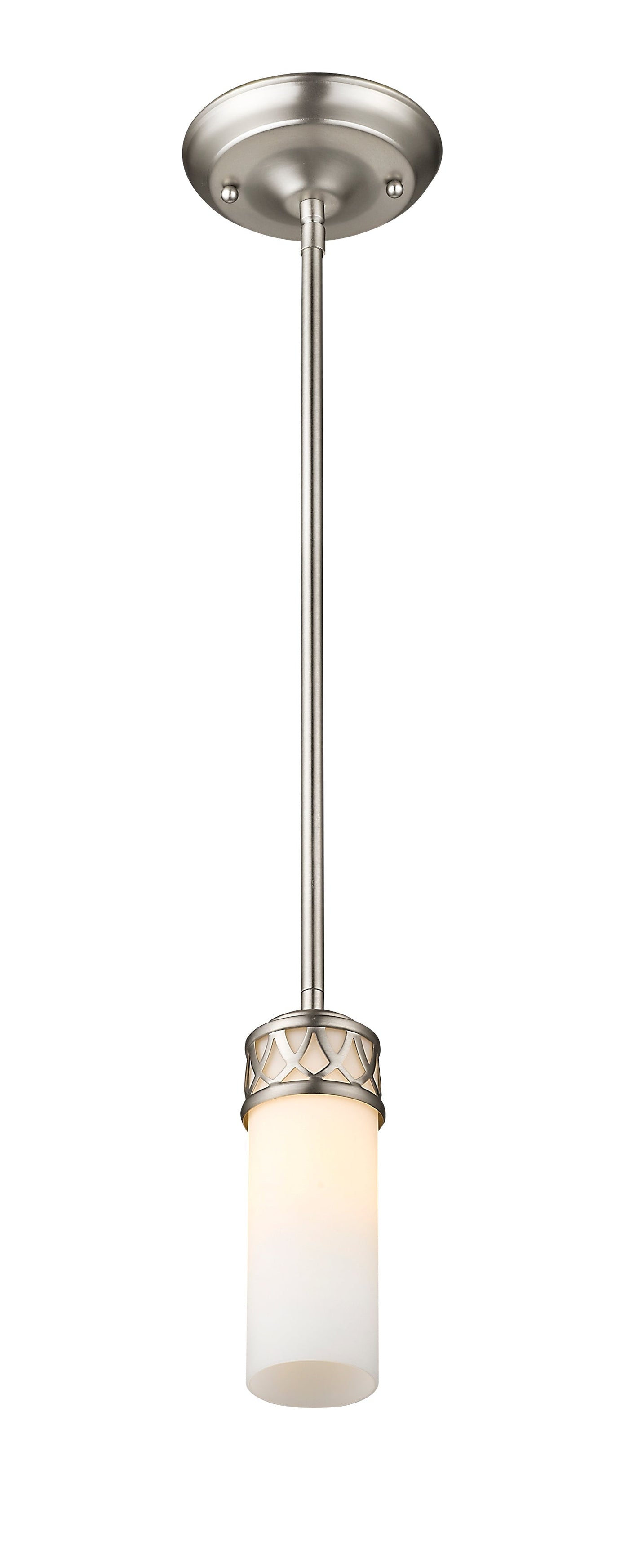 Antique Hardware 1 Light Brushed Nickel Pendant Pendant