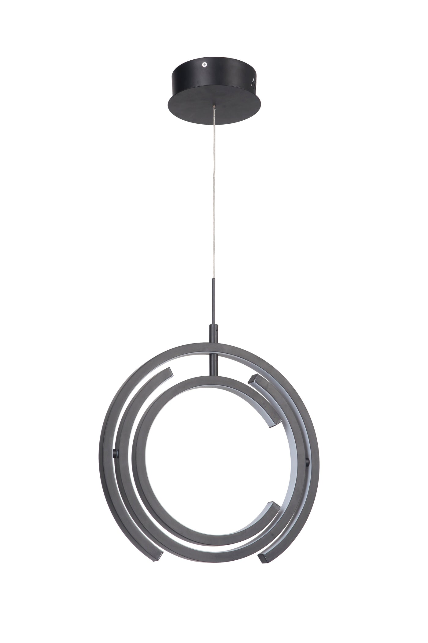 Antique Hardware Dolby 1 Light LED Pendant in Matte Black Pendant