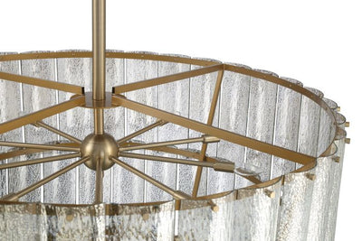 ##Antique Hardware## Museo 28 Light Chandelier in Satin Brass