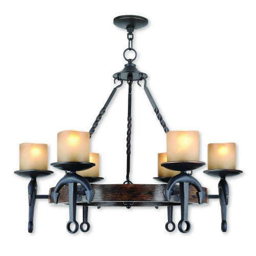 Antique Hardware 6 Light Olde Bronze Chandelier Chandelier