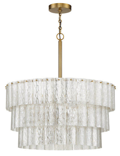 ##Antique Hardware## Museo 9 Light Pendant in Satin Brass