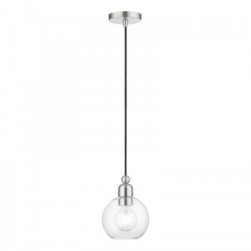 Antique Hardware 1 Light Brushed Nickel Sphere Mini Pendant Pendant