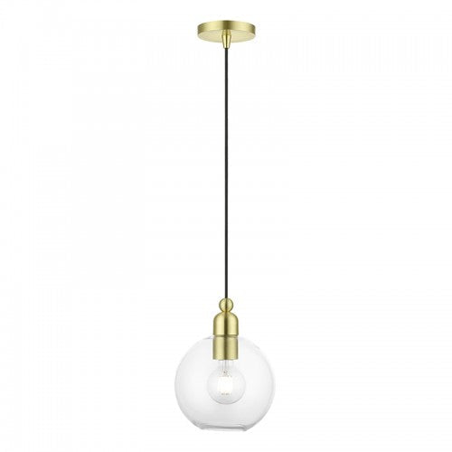 Antique Hardware 1 Light Satin Brass Sphere Pendant Pendant