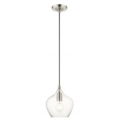 Antique Hardware 1 Light Brushed Nickel Single Pendant Pendant