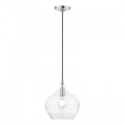 Antique Hardware 1 Light Brushed Nickel Pendant Pendant