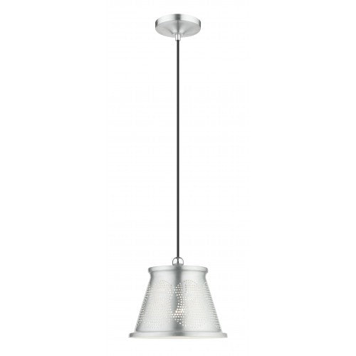 Antique Hardware 1 Light Brushed Aluminum Single Pendant Pendant