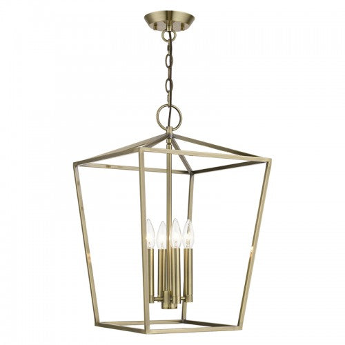 Antique Hardware 4 Light Antique Brass Chandelier Chandelier