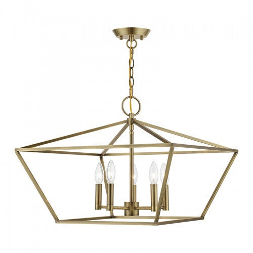 Antique Hardware 5 Light Antique Brass Chandelier Chandelier