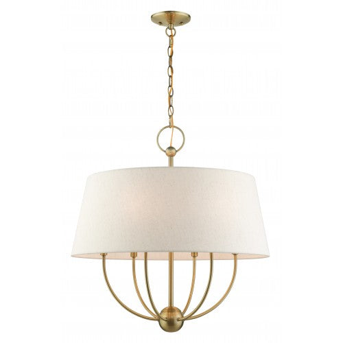 Antique Hardware 6 Light Antique Brass Pendant Chandelier Chandelier