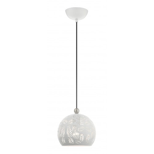 Antique Hardware 1 Light White Pendant Pendant